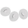 BESTOMZ 3 Pezzi Acciaio Inox Toppa PVC per Gommone e Paddleboard | Fissaggio Sicuro senza Fori, Bordi Arrotondati e Superficie Lucida, Bianco per Rafting e Acquatiche