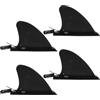 JECOMPRIS 4 Pezzi Pinna Sostitutiva per Paddle Board, Stabilizzatore Sup Nero | Design Staccabile, Installazione Rapida, PVC Resistentea Corrosione E'usura, per Surf e Outdoor