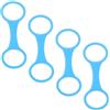 ULTECHNOVO 4 Pezzi Clip per Boccaglio da Immersione in Silicone Blu per | Leggero e Compatto, Design Antiscivolo, Facile da Applicare e Rimuovere, per Maschera Subacquea