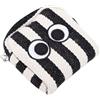 Dilwe a Forma di Palla con Occhi Ricamati, Custodia Portatile 9x9x4 Cm | Misto Poliestere e Cotone, Leggero 50 G, Clip in Metallo per Cintura o Borsa, Tiene Saldamente le Palline Durante lo Sport