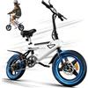Tigoten AVDL - Bicicletta elettrica pieghevole da uomo, 14 x 2,13 , bicicletta elettrica, 36 V, 6,4 Ah, batteria rimovibile, doppio freno a disco e controllo della velocità, adatta per pendolari urbani, per