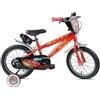Denver Bike Bicicletta Bambino 14 Pollici Licensed Cars, 3-5 Anni, Rotelle Removibili, Freni Caliper Anteriore/Posteriore, Telaio Acciaio, Ruote Gonfiabili, Borraccia e Scudo