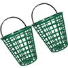 Mobestech 2 Pezzi Cestino per Palline da Golf Portatile in Plastica, Capacità | Verde, per Organizzazione in Giardino, Adatto a Palline da Tennis e Golf