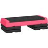 SPORTNOW Step Aerobico Regolabile, 3 Altezze 10,5/15,5/20,5 cm, Superficie Antiscivolo, per Allenamento a Casa, Ufficio e Palestra, Rosso