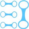 FUNOMOCYA 4 Pezzi Fermaglio per Boccaglio da Immersione in Silicone Blu | Antiscivolo, Compatibilità, Compatto e Leggero, per Tubo e Maschera Subacquea