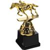 Toyvian Coppa Premio Equitazione Oro in Plastica con Base Rinforzata | Statuetta Cavallo, Incisione Commemorativa, Stabile in Verticale, per Premiazioni di Squadra e Club