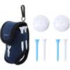 MAGICLULU Mini Borsa da Golf Portatile con 4 Tee e 2 Palline, Blu | Neoprene, Apertura Comoda con Fibbia, per Allenamento Golfistico, Accessorio Leggero per Appassionati