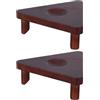 Veemoon 2 supporti in legno per palloni, rastrelliera triangolare per | Supporto sferico in legno per esporre e riporre palloni da basket, calcio, pallavolo, 4,7x4,3x1,6"