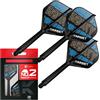 Target Darts Josh Rock K Flex Flights And Shaft System, No.2 | Confezione da 3 voli Kflex all in One, Accessori per Freccette Player Edition | Stelo per Freccette K-Flex Corto/Intermedio/Medio