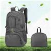 Generic Zaino pieghevole impermeabile, per escursionismo, viaggio, leggero, per sport all'aria aperta, per uomini e donne, regalo (grigio)
