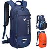 LOCAL LION Zaino MTB, Zaino Bicicletta 10L con Cappuccio Impermeabile e Copricasco, Zaini Ciclismo Leggero, Zainetti Mountain Bike Traspirante Uomo Donna per Sciare Enduro Trail Running Moto Trekking