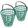 Mobestech 2 Pezzi Cestino Raccogli Palline da Golf in Plastica Verde | Contenitore Leggero e Portatile, Uso per Organizzare Palline Golf e Tennis, Comodo