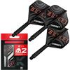 Target Darts Stephen Bunting K Flex Voli e Sistema di Alberi, No.2 | Confezione da 3 Aste Kflex all in One, Player Edition Freccette Accessori | Asta per Freccette K-Flex - Corto/Intermedio/Medio