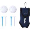 TOPBATHY Mini Borsa Porta Palline da Golf con Fibbia, Neoprene Blu | Allenamento Golf, Contiene Palline e Tee, Apertura Pratica, per Appassionati di Golf