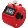 Veemoon Contatore da Golf Manuale in Metallo Rosso, Portatile Leggero | Display a 4 Cifre, Uso Sportivo e Gare Professionali, Visibilità Migliorata, Plastica e Metallo