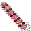 Fatto a mano Bracciale rosa australiano tripletta opale granato pietre preziose fatto a ma...