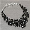 Collana bigiotteria fatta a mano con pietre preziose spinello nero...