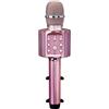 Lenco, Microfono Karaoke Wireless Bluetooth con Altoparlante e LED Integrata