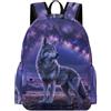 TPISLI Zaini Wolf Print Studenti Scuola Media Zaino Scuola Wolves Animal Ragazzo 13 Anni Cartella Bambine Comodo Durable Viaggio Tempo Libero Viaggio Tempo Libero
