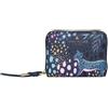 Sara Miller London Portafoglio con cerniera, pochette da donna, portamonete e porta carte, in ecopelle, Blu leopardo mezzanotte, S