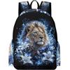 TPISLI Zaino Scuola Lion Motif Bambini 7-11 Anni Borsa Scuola Lion Animal Ragazzo 11 Anni School Bag Moderno Leggero Sport Outdoor Viaggio Gita Outdoor Tempo Libero