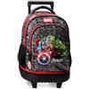 Disney Joumma Marvel Team Avengers Zaino a 2 Ruote Nero 32x45x21 cm PVC 30,24L