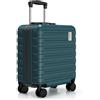 Vallsero Valigia Cabina 45cm, 16 Pollici ABS Rigido con Lucchetto TSA, 27L | Valigia leggera 2.3kg con doppie ruote 360°, cerniera YKK, 8kg capacità, formato compatto per brevi viaggi, Verde abeteV