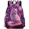TPISLI Zaino Scolastico Cat Ragazza Classe 8 Borsa Scolastica Animal Kitten Alunni Classe 7-9, Backpack Grande Leggero Ritorno a Scuola Uso Quotidiano Tempo Libero
