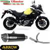 Arrow Scarico Completo Suzuki V-Strom 650 2017 Arrow Moto Terminale Race-Tech Nero