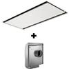 ELICA cappa da soffitto ILLUSION Bianca con motore esterno a muro KIT0184135 - PRF0146253B+KIT0184135