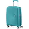 American Tourister Soundbox - Trolley S Espandibile Bagaglio a Mano, 55 cm, 35.5/41 L, Turchese (Turquoise Tonic)