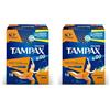 TAMPAX&GO Super Plus, 18 Assorbenti Interni con Applicatore in Plastica, Presa Antiscivolo e Doppio Cordino Protettivo, Ginecologicamente Testati, ideali per Flusso molto Abbondante (Confezione da 2)