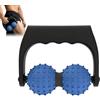 Générique Manueller Massage-Roller Mit Edelstahl-Kugel - Ergonomisches Hand-Massagegerät Für Rücken, Beine & Schultern | Triggerpunkt-Roller Zur Tiefengewebemassage & Regeneration | Kompakt & Rostfrei