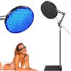 Ibtyzo Solarium per Casa 50W, 250 LED e Luce Blu per Viso e Corpo | Supporto regolabile, occhiali da sole inclusi, abbronzatura uniforme a risparmio energetico compatto adatto per viso e corpo