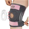 Fefod Tutore Ginocchio con Stabilizzatori Laterali, Sport Ginocchiera Regolabile con Cuscinetto in Silicone, Supporto Sportiva per Uomo e Donne per Menisco, Artrite e Tendinite
