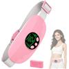 AMZBOSS cintura riscaldante regola dolorosa, cuscino riscaldante 5s | Cintura riscaldante lombare, 3 modalità massaggio e calore, tessuto morbido,cintura riscaldante regola dolorosa,rosa