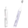 MMMO Spazzolino da denti 2 in 1 con dentifrico integrato, compatto da viaggio, testina intercambiabile con setole morbide, scovolino per pulizia incluso, bianco