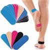 XFSRG 100 Pezzi Kinesio Tape Precortado per Vesciche Cerotti Vesciche Piedi 5 colori Elastica Tape Sportivo Autoadesiva Nastro Kinesiologico per Tallone Piede e Dita dei Piedi