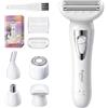 KEMEI Rasoio elettrico da donna 5 in 1, rasoio intimo per donne | IPX6 impermeabile e ricarica USB, depilazione delicata per naso, orecchie, ascelle e bikini