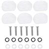 Eujgoov 6 PCS Tuner Buttons Guitar Machine Head Semicerchio Tuning Peg Manopole Sostituzione con Ghiera e Vite(Ovale bianco perla)
