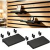Aixxikum 2 Pezzi Nero Mensola per Pannelli Acustici Senza Forare, Accessori Pannelli Acustici, Mensole Per Pannelli Fonoassorbenti per Piante e Decorativi, Soggiorno, Ufficio (15 X 8,5 cm)