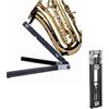 Generico Supporto per sassofono tenore universale, supporto per sax regolabile con staffa alto pieghevole con base a triangolo portatile desig per prove musicali