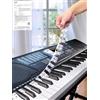 YPTSYSYS Guida per note di pianoforte per principianti, etichette rimovibili per tastiera di pianoforte, 61 tasti, standard full-size, realizzate in gomma siliconica, senza bisogno di adesivi, riutilizzabili e