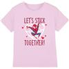 Marvel Spiderman Valentine's Day Stick Together Girls T Shirt T-Shirt Unisex - Bambini e Ragazzi (Pacco da 1)