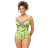 Ulla Popken Costume da Bagno, Vicky, Bacche di Limone 826549 Costume Intero Donna (Pacco da 1)
