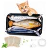soodyoow 3 Giochi Pesce per Gatti Movimento Automatico con Sensore Touch | Set con erba gatta e 3 pesci realistici da 18cm, peluche morbido e lavabile con motore interno rimovibile e cavo USB-C