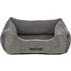 TRIXIE Letto per cani Vital Lennox in ciniglia, quadrato, cuscino ortopedico per cani in grigio, 80 x 60 cm, comodo letto per cani con memory foam viscoelastico - 371301
