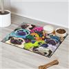 WowPrint Tappetino colorato con bulldog per cani e gatti, ciotola per acqua, tappetino per cibo carino bulldog francese, tappetino assorbente antiscivolo per contenere fuoriuscite protegge i pavimenti, 30,4 x