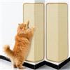 Zocipro 2pcs Tappetino Tiragraffi per Gatti in Sisal Naturale 60x40cm | Protezione Divano e Mobili, Tappeto Graffiatoio Gatti per Parete e Pavimento, Beige