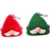 PANGBOER Dispenser Sacchetti per Escrementi Cani, Supporto in Silicone con Clip, Stile Cappello da Babbo Natale, Accessorio per guinzaglio, Aiuto per la Pulizia all ' Aperto, Attrezzatura per la